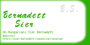 bernadett sier business card